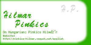 hilmar pinkics business card